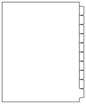 DocuCopy 1055 Index Tabs 90 Lb. Paper 1/10 Cut Reverse Collated No Holes