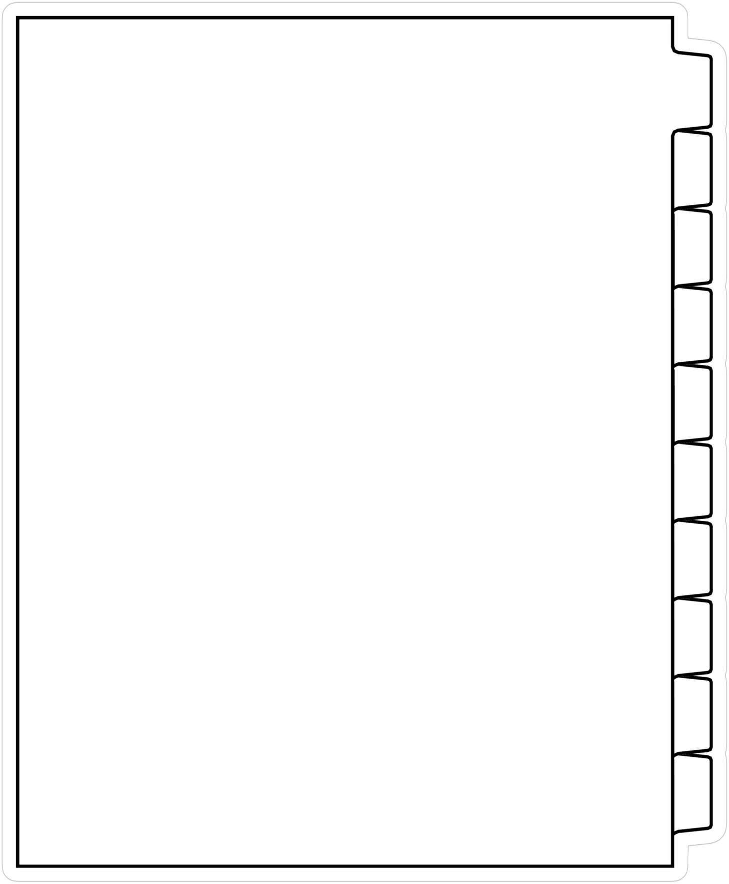 DocuCopy 1052 Index Tabs 90 Lb. Paper 1/10 Cut Straight Collated No Holes