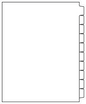 DocuCopy 1052 Index Tabs 90 Lb. Paper 1/10 Cut Straight Collated No Holes