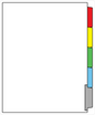 DocuCopy 3231 Laminated Index Tabs 90 Lb. Paper 1/5 Cut Reverse Collated No Holes Multi-Color