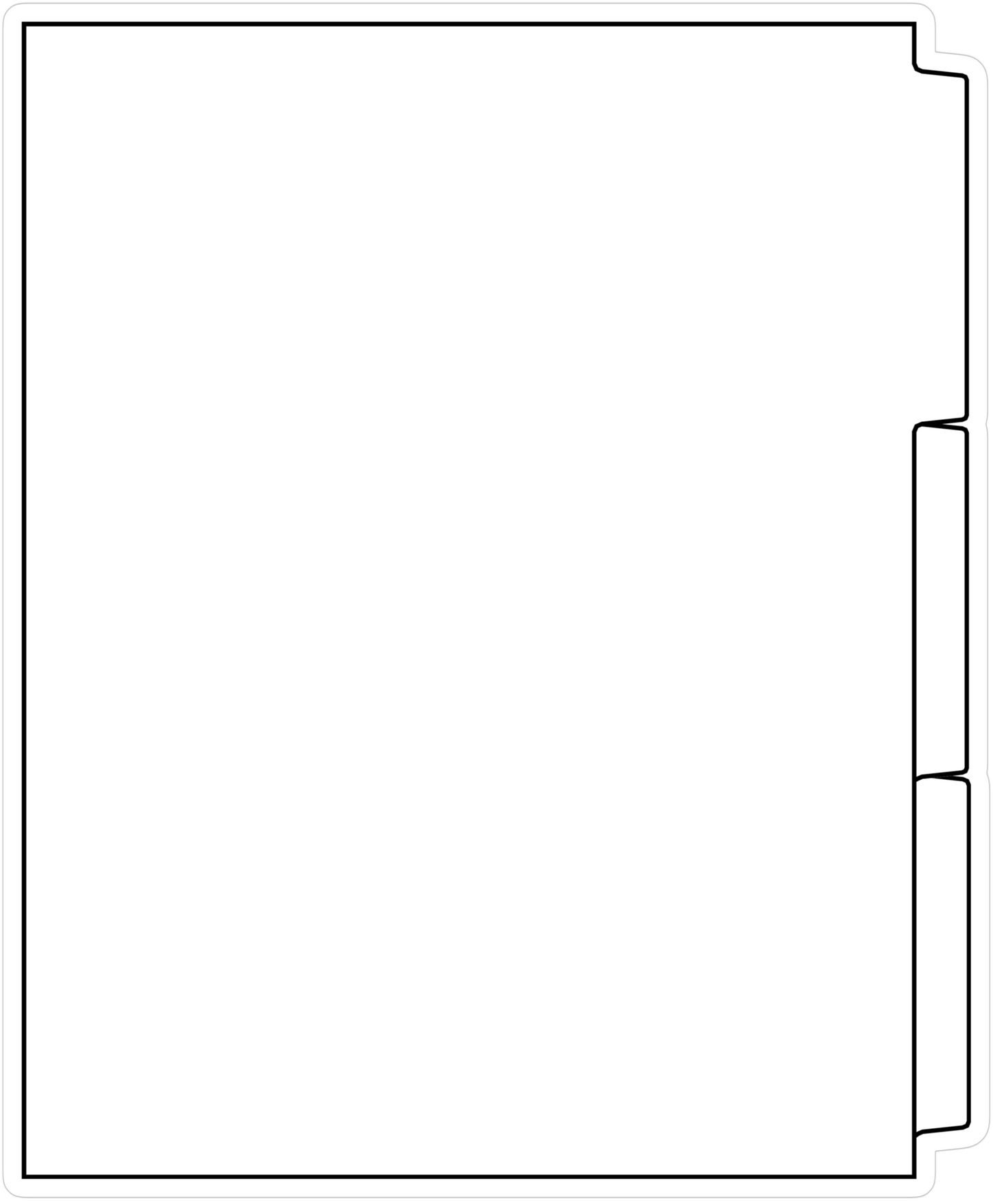 DocuCopy 3254 Laminated Index Tabs 90 Lb. Paper 1/3 Cut Straight Collated No Holes