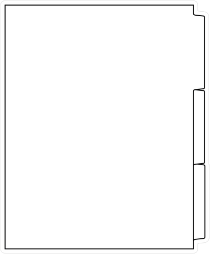 DocuCopy 3254 Laminated Index Tabs 90 Lb. Paper 1/3 Cut Straight Collated No Holes