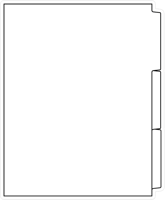 DocuCopy 1032 Index Tabs 90 Lb. Paper 1/3 Cut Straight Collated No Holes