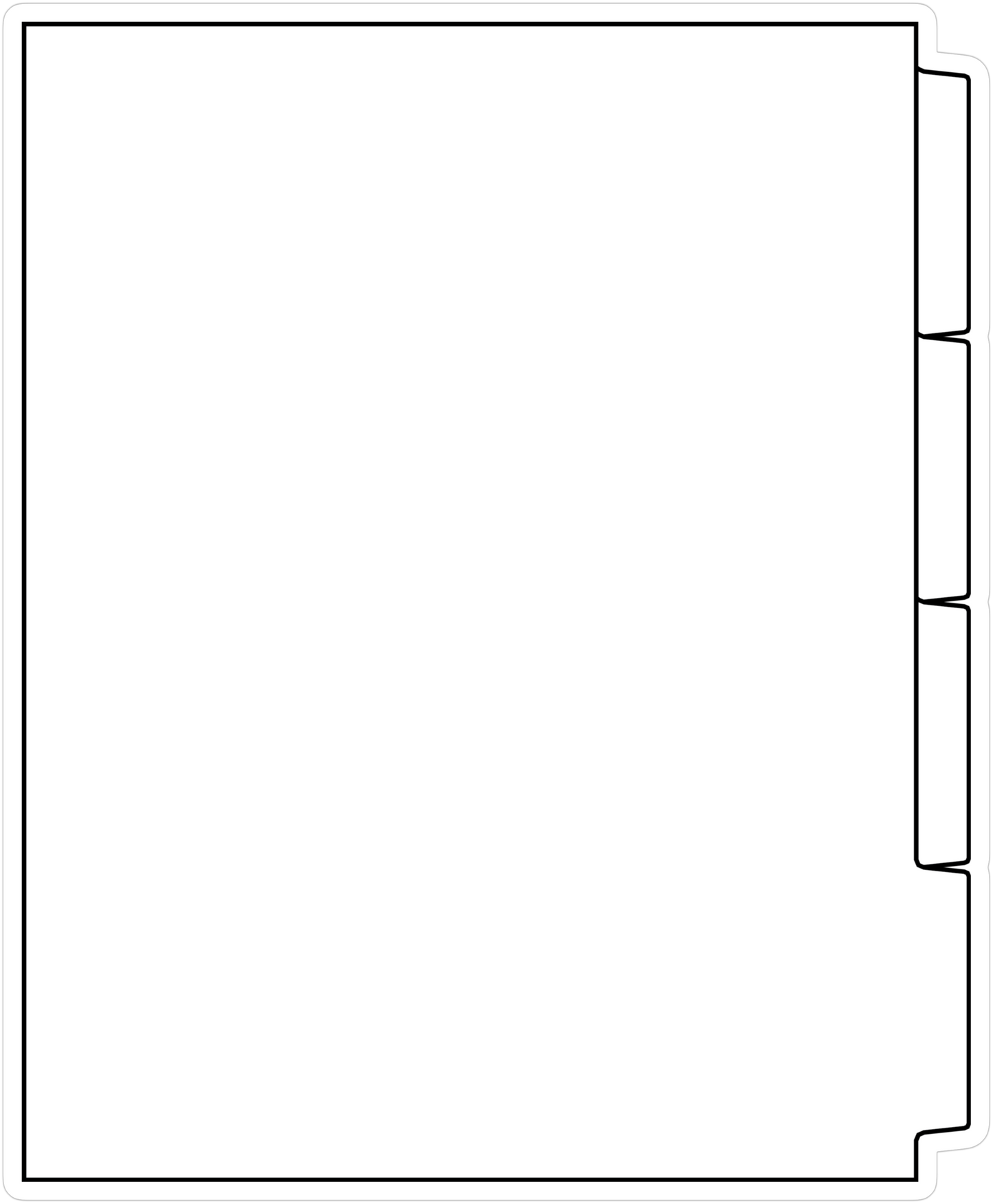 DocuCopy 3227 Laminated Index Tabs 90 Lb. Paper 1/4 Cut Reverse Collated No Holes
