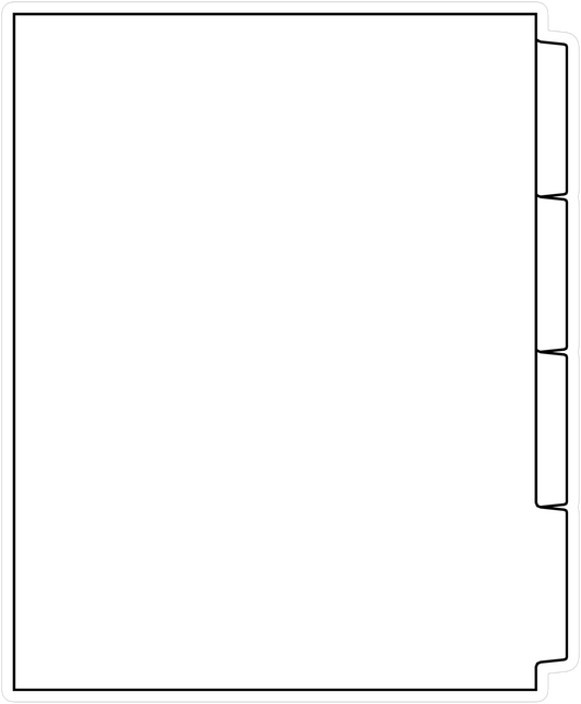 DocuCopy 1033 Index Tabs 90 Lb. Paper 1/4 Cut Reverse Collated No Holes