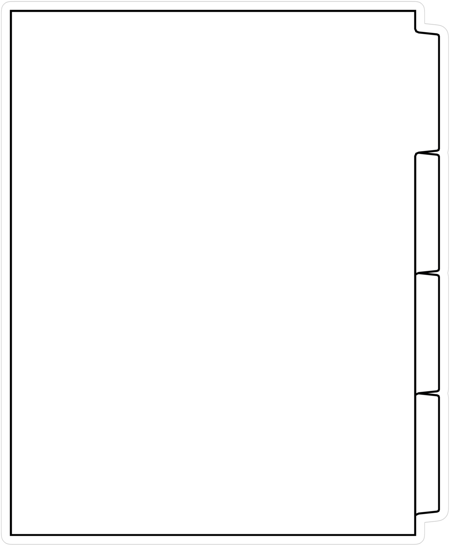 DocuCopy 3224 Laminated Index Tabs 90 Lb. Paper 1/4 Cut Straight Collated No Holes
