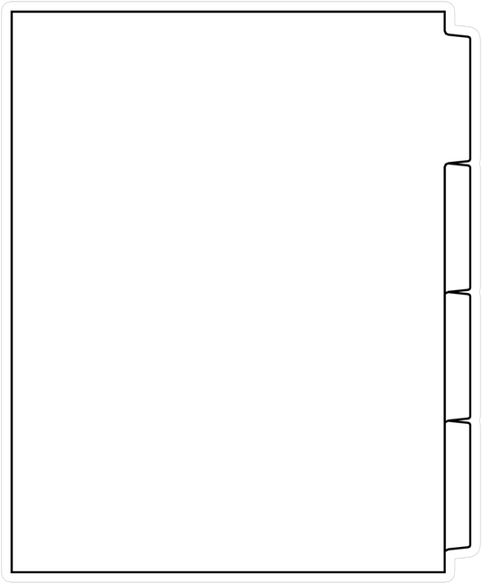 DocuCopy 1036 Index Tabs 90 Lb. Paper 1/4 Cut Straight Collated No Holes