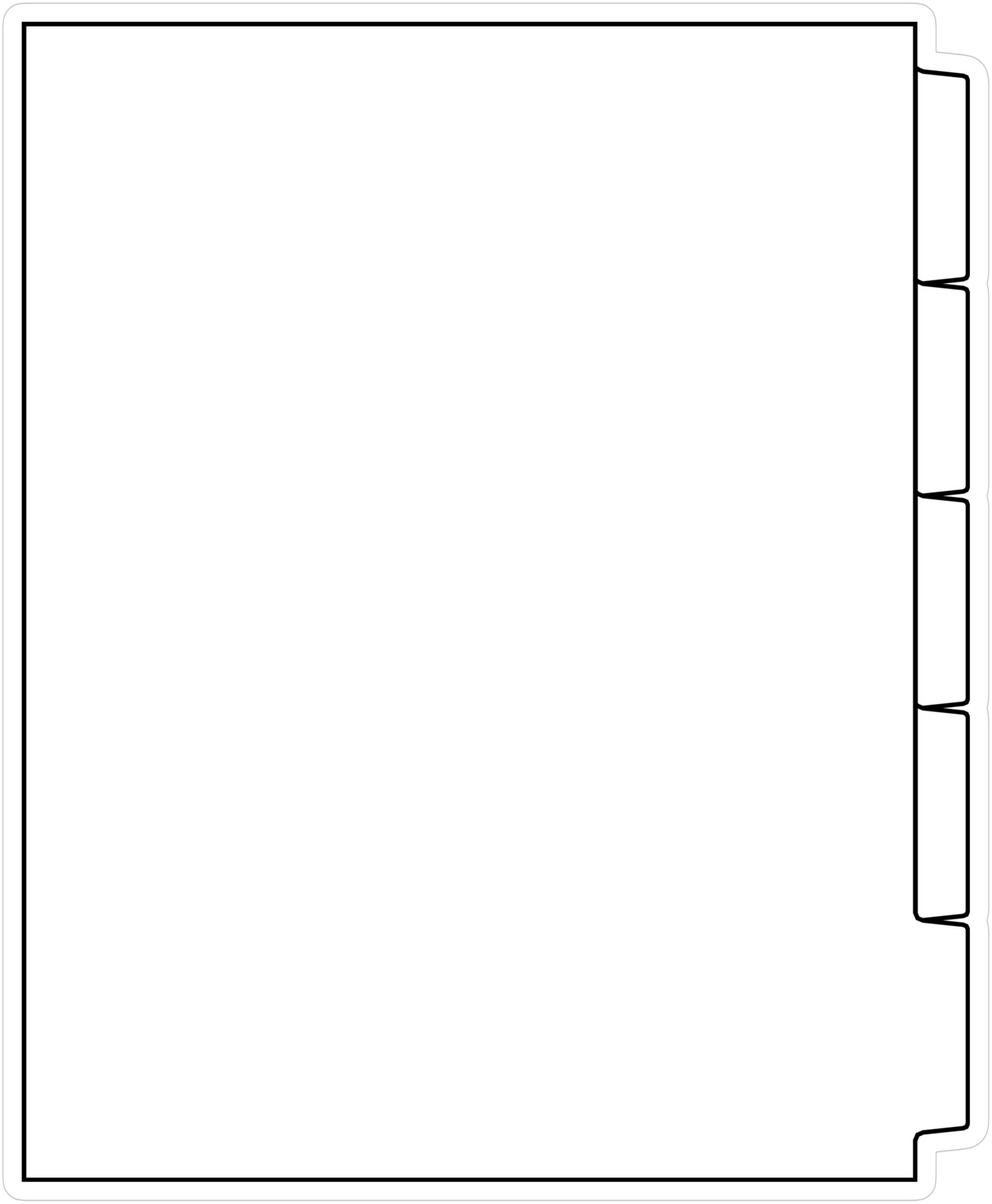 DocuCopy 3201 Laminated Index Tabs 90 Lb. Paper 1/5 Cut Reverse Collated No Holes