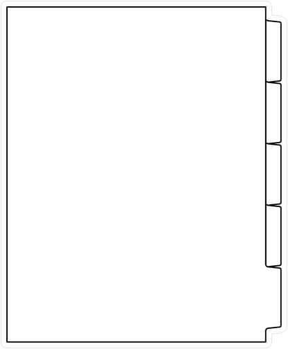 DocuCopy 3201 Laminated Index Tabs 90 Lb. Paper 1/5 Cut Reverse Collated No Holes