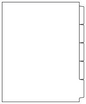 DocuCopy 3201 Laminated Index Tabs 90 Lb. Paper 1/5 Cut Reverse Collated No Holes