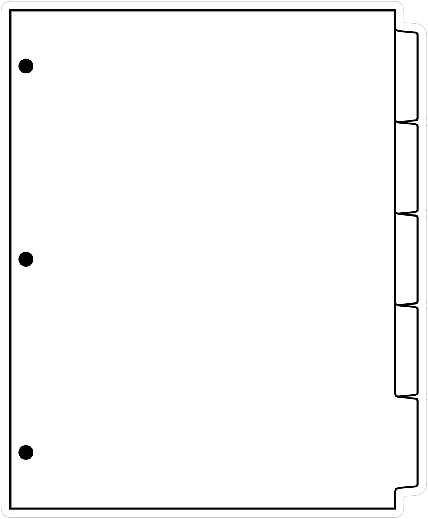DocuCopy 1008 Index Tabs 110 Lb. Paper 1/5 Cut Reverse Collated 3 Holes