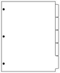 DocuCopy 1008 Index Tabs 110 Lb. Paper 1/5 Cut Reverse Collated 3 Holes