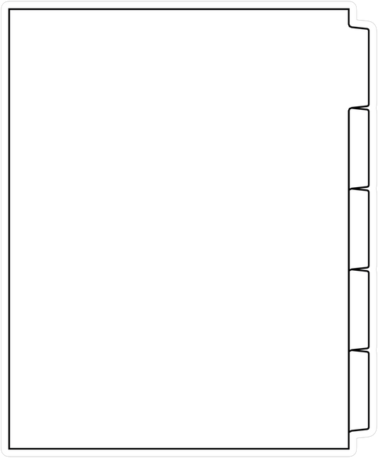 DocuCopy 1027 Index Tabs 90 Lb. Paper 1/5 Cut Straight Collated No Holes