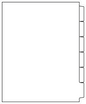 DocuCopy 1037 Index Tabs 90 Lb. Paper 1/6 Cut Reverse Collated No Holes
