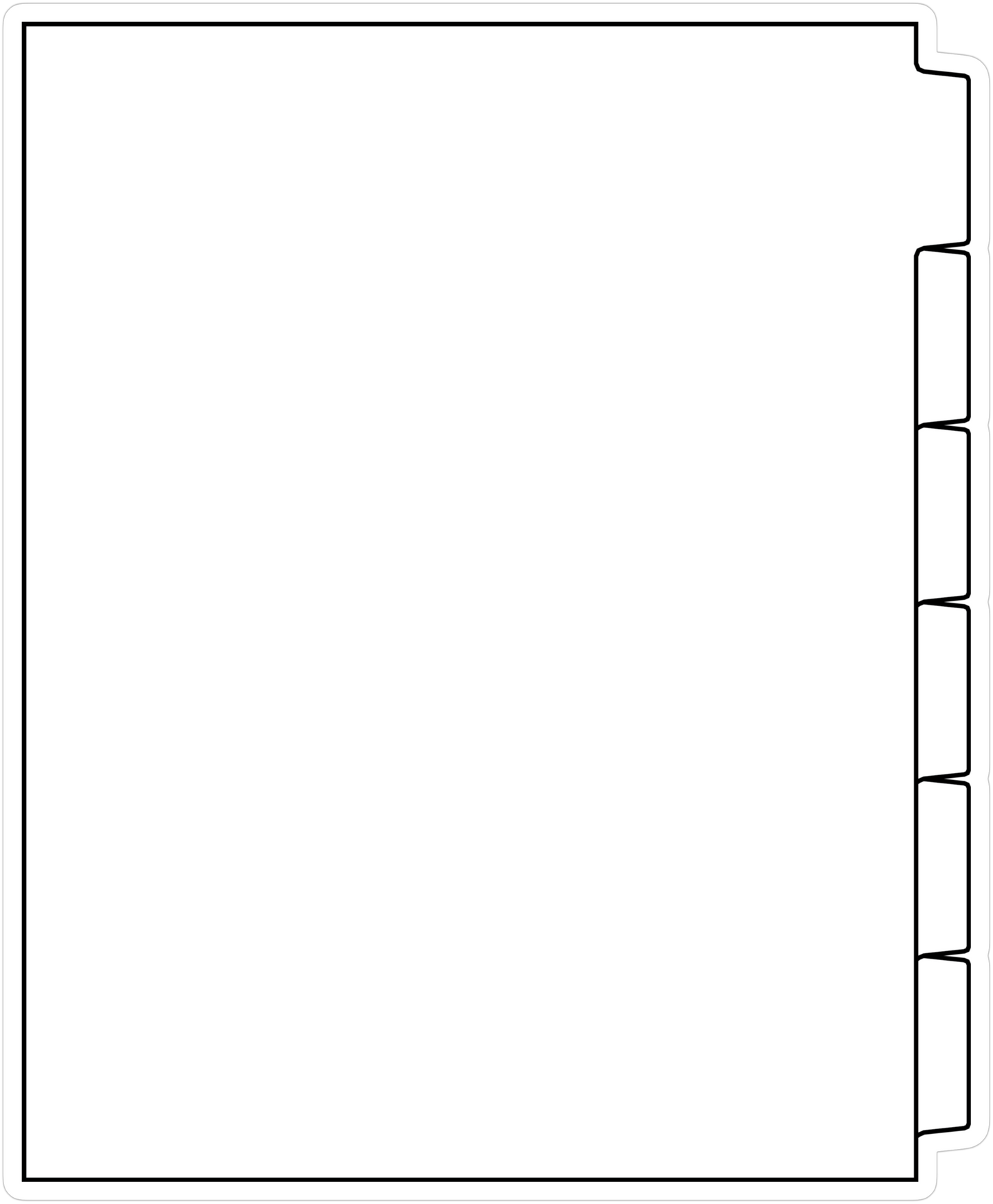 DocuCopy 3255 Laminated Index Tabs 90 Lb. Paper 1/6 Cut Straight Collated No Holes