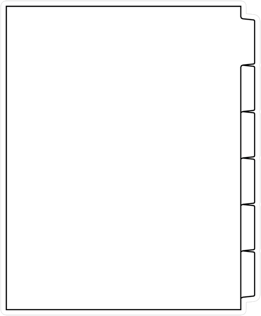 DocuCopy 199800532 Index Tabs 90 Lb. Paper 1/6 Cut Straight Collated No Holes