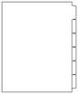DocuCopy 3255 Laminated Index Tabs 90 Lb. Paper 1/6 Cut Straight Collated No Holes