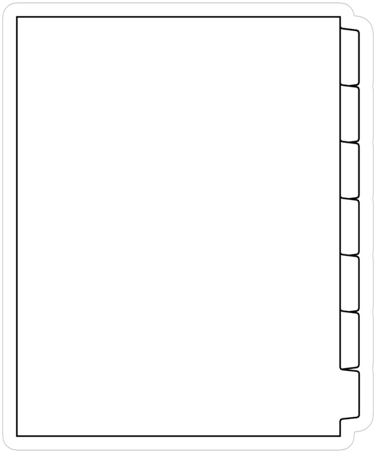 DocuCopy 199800703 Index Tabs 90 Lb. Paper 1/7 Cut Reverse Collated No Holes