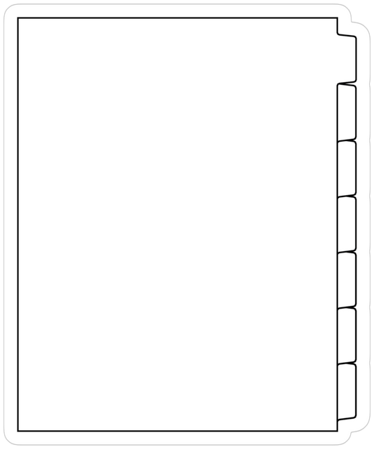 DocuCopy 199829729 Index Tabs 90 Lb. Paper 1/7 Cut Straight Collated No Holes