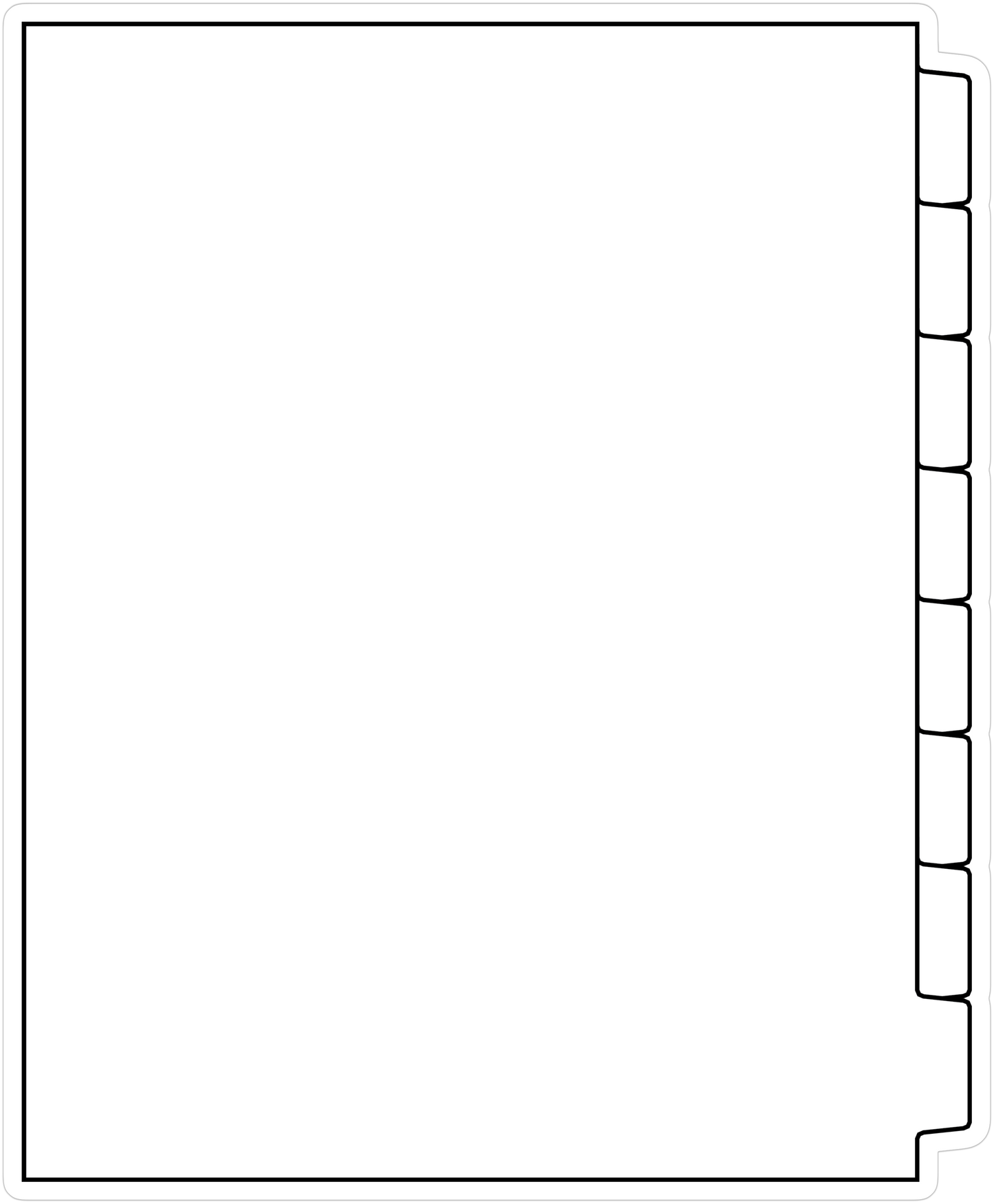 DocuCopy 1047 Index Tabs 90 Lb. Paper 1/8 Cut Reverse Collated No Holes