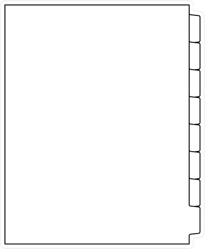 DocuCopy 1047 Index Tabs 90 Lb. Paper 1/8 Cut Reverse Collated No Holes