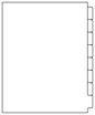DocuCopy 1047 Index Tabs 90 Lb. Paper 1/8 Cut Reverse Collated No Holes