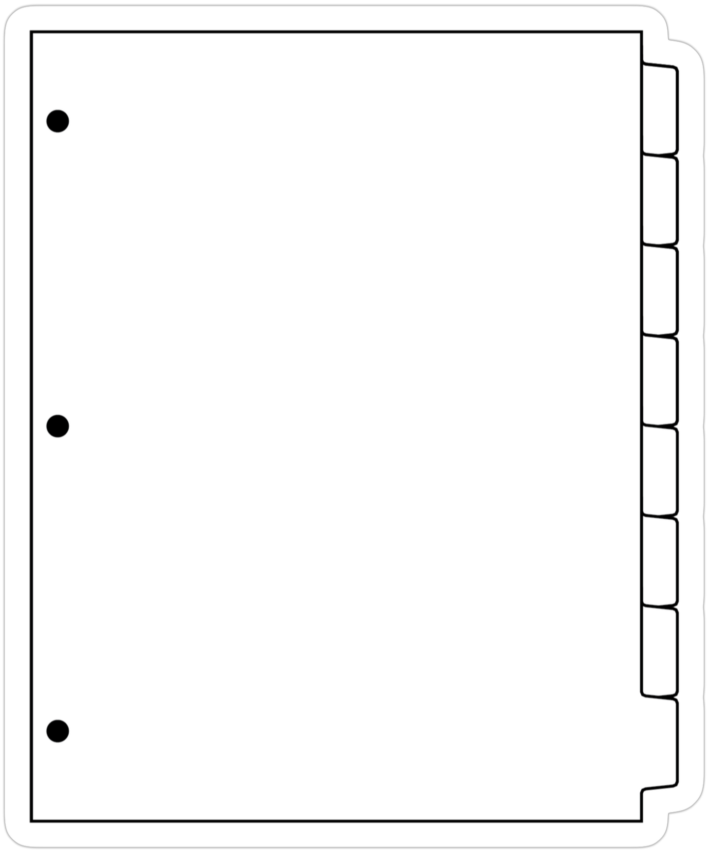 DocuCopy 1048 Index Tabs 90 Lb. Paper 1/8 Cut Reverse Collated 3 Holes