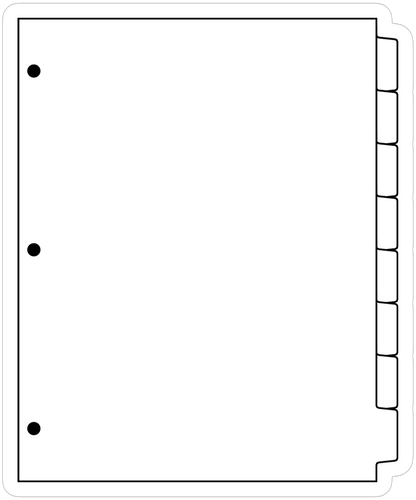 DocuCopy 1048 Index Tabs 90 Lb. Paper 1/8 Cut Reverse Collated 3 Holes