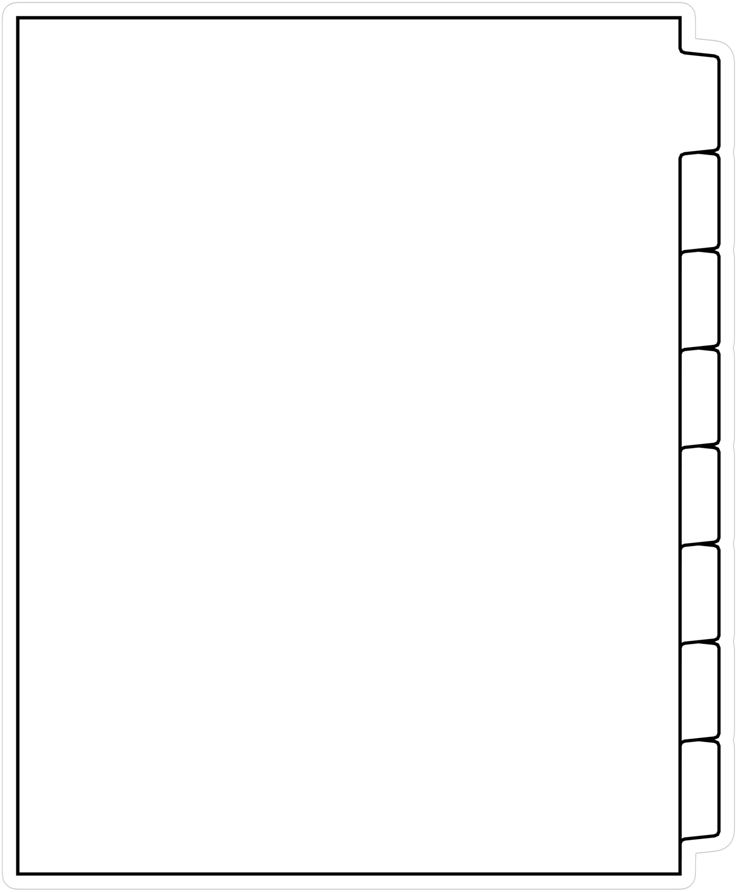 DocuCopy 3278 Laminated Index Tabs 90 Lb. Paper 1/8 Cut Straight Collated No Holes
