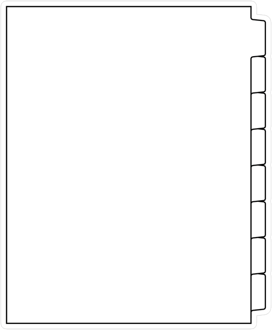 DocuCopy 1041 Index Tabs 90 Lb. Paper 1/8 Cut Straight Collated No Holes