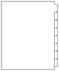 DocuCopy 3278 Laminated Index Tabs 90 Lb. Paper 1/8 Cut Straight Collated No Holes
