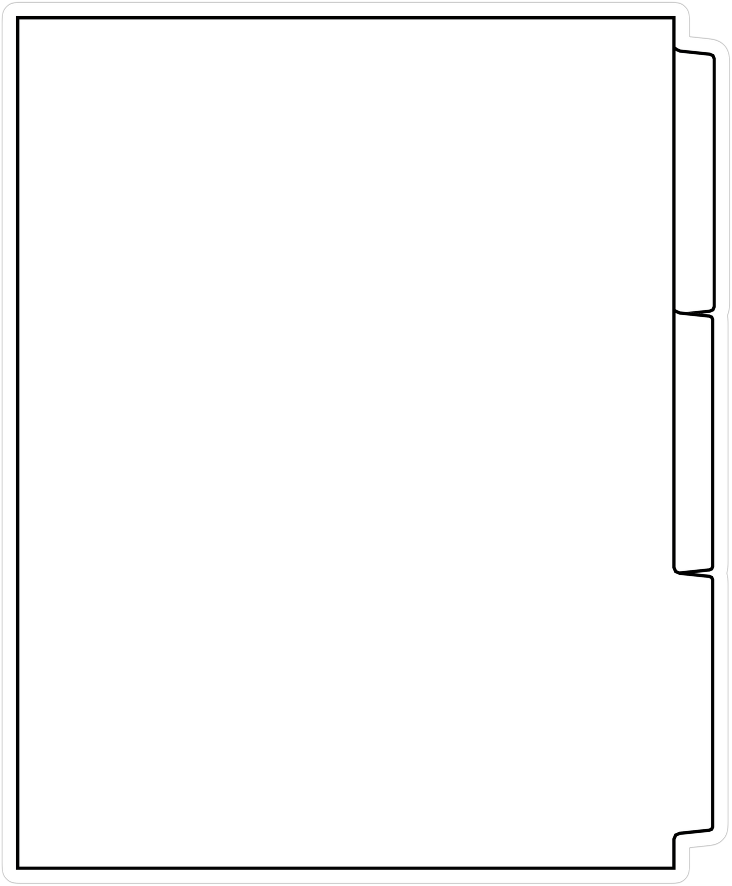 DocuCopy 3225 Laminated Index Tabs 90 Lb. Paper 1/3 Cut Reverse Collated No Holes