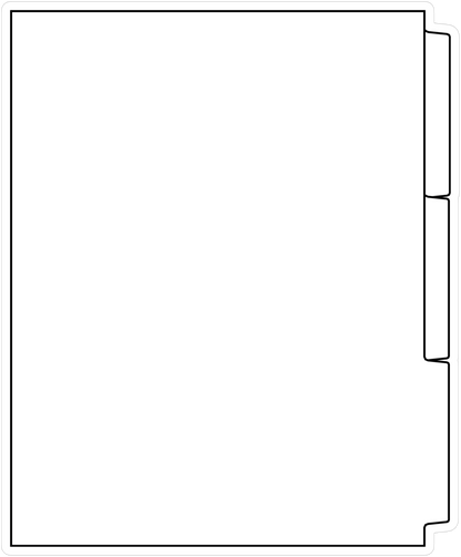 DocuCopy 3225 Laminated Index Tabs 90 Lb. Paper 1/3 Cut Reverse Collated No Holes