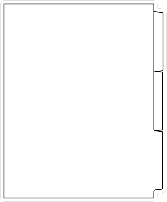 DocuCopy 1029 Index Tabs 90 Lb. Paper 1/3 Cut Reverse Collated No Holes